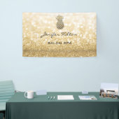 Glamoureus modern chic faux gouden anananas spandoek (Beurs)