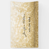 Glamoureus modern chic faux gouden glitterij spandoek (Verticaal)
