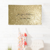 Glamoureus modern chic faux gouden glitterij spandoek (Insitu)