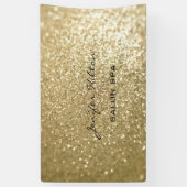 Glamoureus modern chic faux gouden glitterij spandoek (Verticaal)