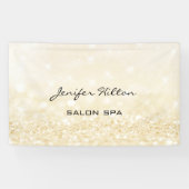 Glamoureus modern chic faux gouden glitterij spandoek (Horizontaal)