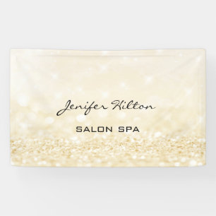 Glamoureus modern chic faux gouden glitterij spandoek