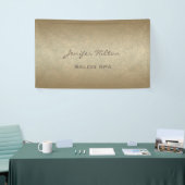 Glamoureus modern chic faux gouden textuur spandoek (Beurs)