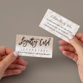 Glamoureus Modern Chique Glitter Marmer Klantenkaartje