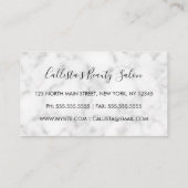 Glamoureus Modern Chique Zilver Glitter Marmer Klantenkaartje (Achterkant)