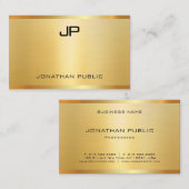 Glamoureus modern elegant Faux Gold Professional Visitekaartje (Voorkant / Achterkant)