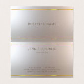 Glamoureus Modern Luxe Elegant Sjabloon Trendy Visitekaartje (Binnenkant ongevouwen)