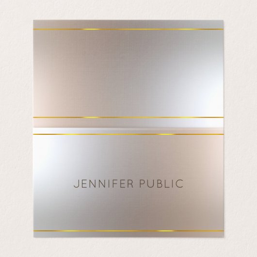 Glamoureus Modern Luxe Elegant Sjabloon Trendy Visitekaartje (Buitenkant ongevouwen)