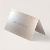 Glamoureus Modern Luxe Elegant Sjabloon Trendy Visitekaartje (Voorkant)