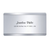 Glamoureus Modern Script Silver Verzendadres Etiket (Voorkant)