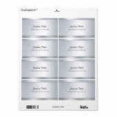 Glamoureus Modern Script Silver Verzendadres Etiket (Full Sheet)