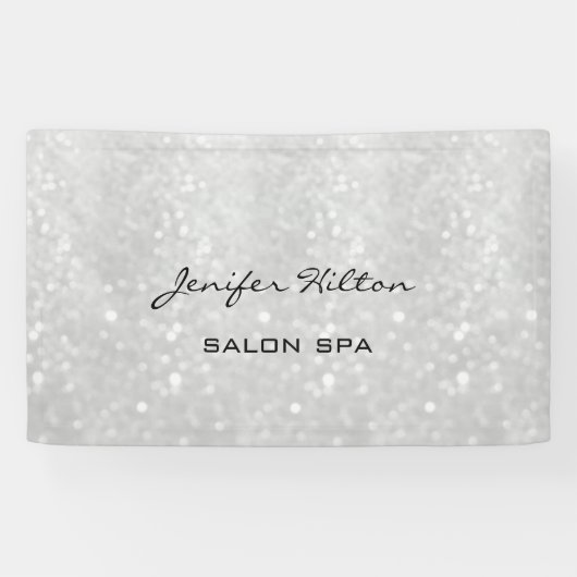 Glamoureus moderne chic glitterij spandoek (Horizontaal)