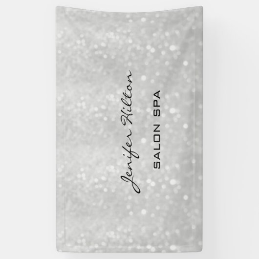 Glamoureus moderne chic glitterij spandoek (Verticaal)