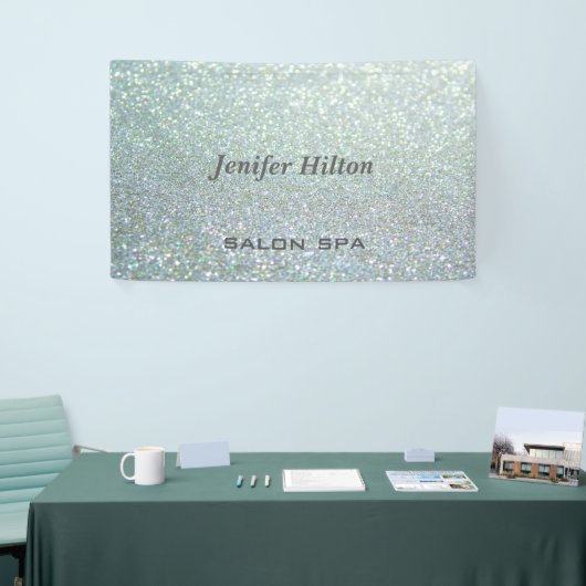 Glamoureus moderne chic glitterij spandoek (Beurs)