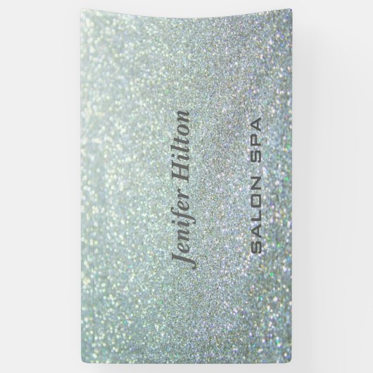 Glamoureus moderne chic glitterij spandoek (Verticaal)