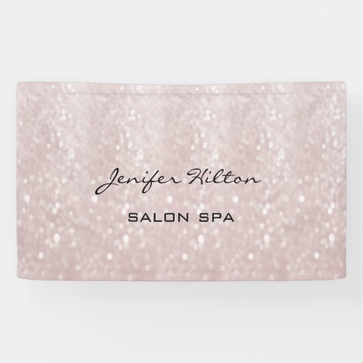 Glamoureus moderne chic glitterij spandoek (Horizontaal)