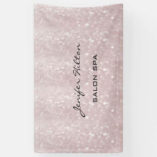 Glamoureus moderne chic glitterij spandoek (Verticaal)