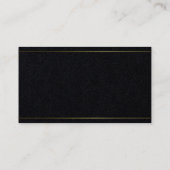 Glamoureus Monogram Plain Premium Black Luxury Visitekaartje (Achterkant)