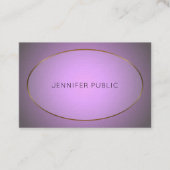 Glamoureus ontwerp Paarse gouden Elite Plain Luxur Visitekaartje (Voorkant)