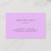 Glamoureus ontwerp Paarse gouden Elite Plain Luxur Visitekaartje (Achterkant)