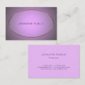 Glamoureus ontwerp Paarse gouden Elite Plain Luxur Visitekaartje (Voorkant / Achterkant)