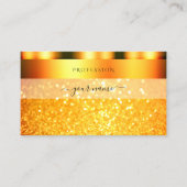Glamoureus Oranje Sparkle Glitter Luxury Shimmery Visitekaartje (Voorkant)
