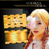 Glamoureus Oranje Sparkle Glitter Stars Monogram Visitekaartje