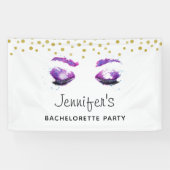 Glamoureus Paars Eyes Waterverf Bachelorette Spandoek