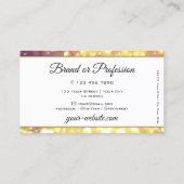 Glamoureus Paars Glitter Sparkle Stars White Visitekaartje (Achterkant)