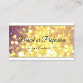 Glamoureus Paars Glitter Sparkle Stars White Visitekaartje (Voorkant)