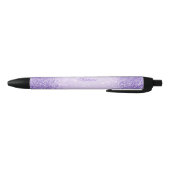 Glamoureus Paars Glitter Zwarte Inkt Pen (Bodem)