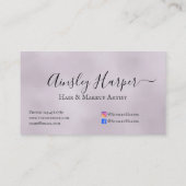 Glamoureus Paars Gold Glitter Marble Gradient Visitekaartje (Achterkant)