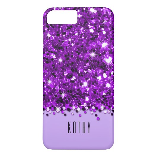 Glamoureus Paars Sparkly Glitter Confetti Hoesje (Achterkant)
