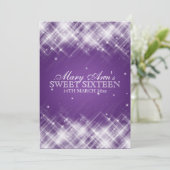 Glamoureus-Paars van zoete zestien-partijen Kaart (Staand voorkant)