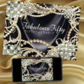 glamoureus parel verjaardagsfeestje kaart