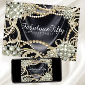 glamoureus parel verjaardagsfeestje kaart