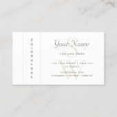 Glamoureus Parly Silver Snake Pattern en Monogram Visitekaartje (Achterkant)