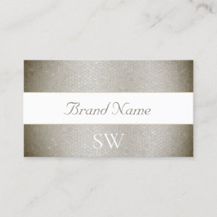 Glamoureus Parly Silver Snake Pattern en Monogram Visitekaartje