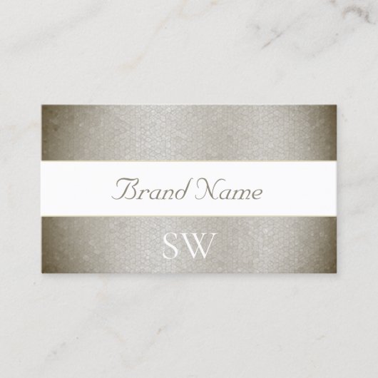 Glamoureus Parly Silver Snake Pattern en Monogram Visitekaartje (Voorkant)