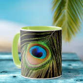 Glamoureus Peacock Feather Black Mok