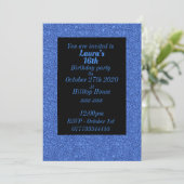 Glamoureus persoonlijke uitnodigingen voor verjaar (Staand voorkant)