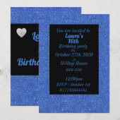 Glamoureus persoonlijke uitnodigingen voor verjaar (Voorkant / Achterkant)