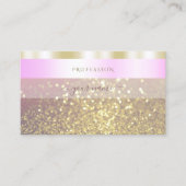 Glamoureus Pink and Gold Sparking Glitter Shimmery Visitekaartje (Voorkant)