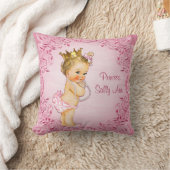 Glamoureus Pink, gepersonaliseerd Blonde prinses Kussen (Deken)