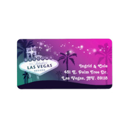 Glamoureus Pink Las Vegas Weddenschap Etiket