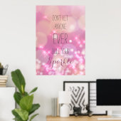 Glamoureus Pink Motivatie Poster (Thuiskantoor)