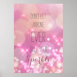 Glamoureus Pink Motivatie Poster