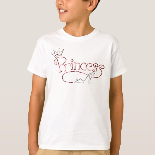 Glamoureus Princess Crown & High Hiel Shoe T-shirt (Voorkant)
