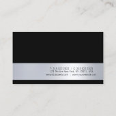 Glamoureus Professional Elegant Script Silver Plai Visitekaartje (Achterkant)