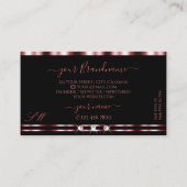 Glamoureus Red Black Sparking Diamonds Initialen Visitekaartje (Achterkant)